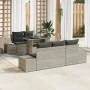 Juego de Sofá de Jardín de 6 Piezas con Cojines Gris Claro Rattán de Polímero | Foro24.es | Tu tienda online para hogar, jardín y más Foro24.es