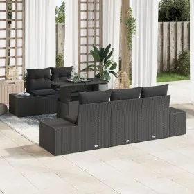 Set de Sofá de Jardín de 6 Piezas Con Cojines Negro Poliratán von , Outdoor-Sofas - Ref: Foro24-3349099, Preis: 511,14 €, Rab...
