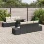Set de Sofás de Jardín de 7 Piezas con Cojines de Ratán Poliéster Negro by , Outdoor sofas - Ref: Foro24-3349103, Price: 562,...