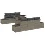 Conjunto de Sofás de Jardín de 7 Piezas con Cojines Gris Ratán Poliéster by , Outdoor sofas - Ref: Foro24-3349105, Price: 554...