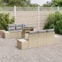 Juego de Sofás de Jardín de 7 Piezas con Cojines Beige Ratán de Polietileno | Foro24.es | Tu tienda online para hogar, jardín y más Foro24.es