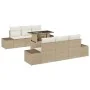 Conjunto de Sofá de Jardín de 7 Piezas con Cojines Beige de Ratán Sintético von , Outdoor-Sofas - Ref: Foro24-3349107, Preis:...