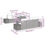 Conjunto de Sofá de Jardín de 7 Piezas con Cojines Beige de Ratán Sintético von , Outdoor-Sofas - Ref: Foro24-3349107, Preis:...