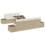 Conjunto de sofá de jardín de 8 piezas con cojines Beige Ratán sintético by , Outdoor sofas - Ref: Foro24-3349127, Price: 648...