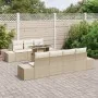 Conjunto de sofá de jardín de 8 piezas con cojines Beige Ratán sintético by , Outdoor sofas - Ref: Foro24-3349127, Price: 648...