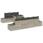 Conjunto de Sofás de Jardín de 8 Piezas con Cojines Rattan Gris Natural de , Sofás de exterior - Ref: Foro24-3349128, Precio:...