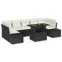Juego de Sofá de Jardín de 8 Piezas con Cojines Negro Ratán Sintético von , Outdoor-Sofas - Ref: Foro24-3349133, Preis: 579,5...