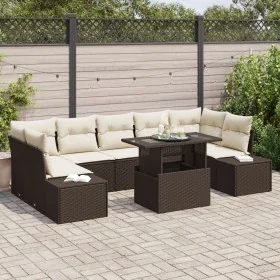 Set de Sofá de Jardín de 8 Piezas con Cojines