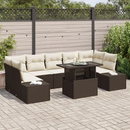 Set de Sofá de Jardín de 8 Piezas con Cojines Ratán Sintético Marrón | Foro24.es | Tu tienda online para hogar, jardín y más Foro24.es