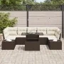 Set de Sofá de Jardín de 8 Piezas con Cojines Ratán Sintético Marrón | Foro24.es | Tu tienda online para hogar, jardín y más Foro24.es