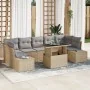 Conjunto de Sofás de Jardín de 8 Piezas con Cojines Beige Poliratán | Foro24.es | Tu tienda online para hogar, jardín y más Foro24.es