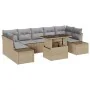 Conjunto de Sofás de Jardín de 8 Piezas con Cojines Beige Poliratán | Foro24.es | Tu tienda online para hogar, jardín y más Foro24.es