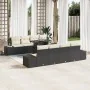 Conjunto de Sofás de Jardín de 9 Piezas con Cojines en Negro de Ratán Polipropileno by , Outdoor sofas - Ref: Foro24-3349143,...