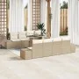 Conjunto de sofá de jardín de 9 piezas con cojines Beige Ratán Poli by , Outdoor sofas - Ref: Foro24-3349147, Price: 707,98 €...
