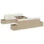 Conjunto de sofá de jardín de 9 piezas con cojines Beige Ratán Poli by , Outdoor sofas - Ref: Foro24-3349147, Price: 707,98 €...