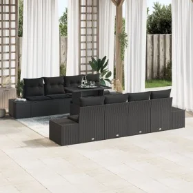 Juego de sofá de jardín de 9 piezas con cojines Negro Poliratán by , Outdoor sofas - Ref: Foro24-3349149, Price: 677,13 €, Di...