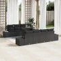 Juego de sofá de jardín de 9 piezas con cojines Negro Poliratán by , Outdoor sofas - Ref: Foro24-3349149, Price: 677,13 €, Di...