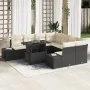 Conjunto de Sofá de Jardín de 9 Piezas con Cojines de Ratán Poliéster Negro von , Outdoor-Sofas - Ref: Foro24-3349153, Preis:...