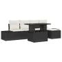 Juego de Sofás de Jardín de 6 Piezas con Cojines Negro de Ratán Poliéster by , Outdoor sofas - Ref: Foro24-3349163, Price: 41...
