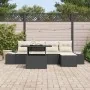 Juego de Sofás de Jardín de 6 Piezas con Cojines Negro de Ratán Poliéster by , Outdoor sofas - Ref: Foro24-3349163, Price: 41...