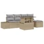 Conjunto sofá jardín 6 piezas con cojines Beige Poliratán | Foro24.es | Tu tienda online para hogar, jardín y más Foro24.es