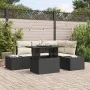 Juego de Sofás de Jardín de 5 Piezas con Cojines Ratán Sintético Negro by , Outdoor sofas - Ref: Foro24-3349173, Price: 407,5...
