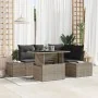 Conjunto de Sofá de Jardín de 5 Piezas con Cojines Gris Poliratán von , Outdoor-Sofas - Ref: Foro24-3349175, Preis: 398,19 €,...