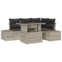 Conjunto de 5 piezas de sofá de jardín con cojines gris claro de poliratán von , Outdoor-Sofas - Ref: Foro24-3349178, Preis: ...