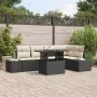 Juego de Sofá de Jardín de 6 Piezas con Cojines en Negro de Ratán Poliéster by , Outdoor sofas - Ref: Foro24-3349183, Price: ...