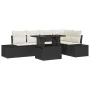 Juego de Sofá de Jardín de 6 Piezas con Cojines en Negro de Ratán Poliéster by , Outdoor sofas - Ref: Foro24-3349183, Price: ...