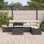 Juego de Sofá de Jardín de 6 Piezas con Cojines en Negro de Ratán Poliéster by , Outdoor sofas - Ref: Foro24-3349183, Price: ...
