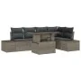 Juego de Sofá de Jardín de 6 Piezas con Cojines Gris de Ratán Polipropileno von , Outdoor-Sofas - Ref: Foro24-3349185, Preis:...