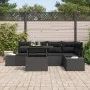 Set de Sofá de Jardín de 6 Piezas con Cojines Negros de Poliratán by , Outdoor sofas - Ref: Foro24-3349189, Price: 473,03 €, ...