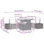Set de Sofá de Jardín de 6 Piezas con Cojines Negros de Poliratán by , Outdoor sofas - Ref: Foro24-3349189, Price: 473,03 €, ...