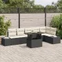 Juego de Sofá de Jardín de 7 Piezas con Cojines Negros de Rattan by , Outdoor sofas - Ref: Foro24-3349193, Price: 502,89 €, D...