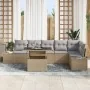Conjunto de Sofá de Jardín de 7 Piezas con Cojines de Ratán Poliéster Beige | Foro24.es | Tu tienda online para hogar, jardín y más Foro24.es