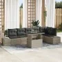 Juego de Sofás de Jardín de 7 Piezas con Cojines Gris Claro de Poliratán von , Outdoor-Sofas - Ref: Foro24-3349198, Preis: 56...