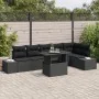 Juego de Sofá de Jardín de 7 Piezas con Cojines Negro Poliratán by , Outdoor sofas - Ref: Foro24-3349199, Price: 528,92 €, Di...
