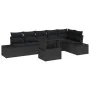 Juego de Sofá de Jardín de 7 Piezas con Cojines Negro Poliratán by , Outdoor sofas - Ref: Foro24-3349199, Price: 528,92 €, Di...