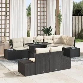 Juego de Sofá de Jardín Set de 9 Negro y crema by , Outdoor sofas - Ref: Foro24-3349203, Price: 687,86 €, Discount: -5%%