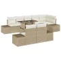 Juego de Sofás de Jardín Conjunto de 9 Beige Ratán, Poliéster by , Outdoor sofas - Ref: Foro24-3349207, Price: 724,91 €, Disc...