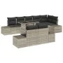 Conjunto de sofá de jardín 9 piezas Gris con cojines negros | Foro24.es | Tu tienda online para hogar, jardín y más Foro24.es