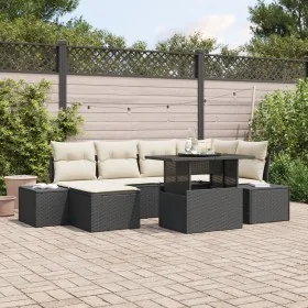 Conjunto de Sofá de Jardín Conjunto de 7 Beige, Negro von , Outdoor-Sofas - Ref: Foro24-3349213, Preis: 496,46 €, Rabatt: -5%%