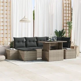 Juego de Sofá de Jardín Conjunto de 7 Gris Ratán, Cojines by , Outdoor sofas - Ref: Foro24-3349215, Price: 485,48 €, Discount...