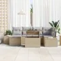 Juego de Sofá de Jardín Set de 7 Beige Ratán | Foro24.es | Tu tienda online para hogar, jardín y más Foro24.es
