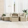 Conjunto de Sofás de Jardín 7 Piezas Beige y Blanco by , Outdoor sofas - Ref: Foro24-3349217, Price: 554,64 €, Discount: -5%%