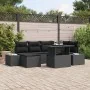 Conjunto de Sofá de Jardín Juego de 7 Negro Ratán, Poliéster by , Outdoor sofas - Ref: Foro24-3349219, Price: 508,41 €, Disco...