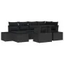 Conjunto de Sofá de Jardín Juego de 7 Negro Ratán, Poliéster by , Outdoor sofas - Ref: Foro24-3349219, Price: 508,41 €, Disco...