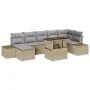 Set de Sofá de Jardín Juego de 8 Gris, Beige Ratán, Poliéster | Foro24.es | Tu tienda online para hogar, jardín y más Foro24.es