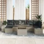 Conjunto de Sofá de Jardín 8 Piezas Gris Mimbre by , Outdoor sofas - Ref: Foro24-3349228, Price: 616,89 €, Discount: -5%%